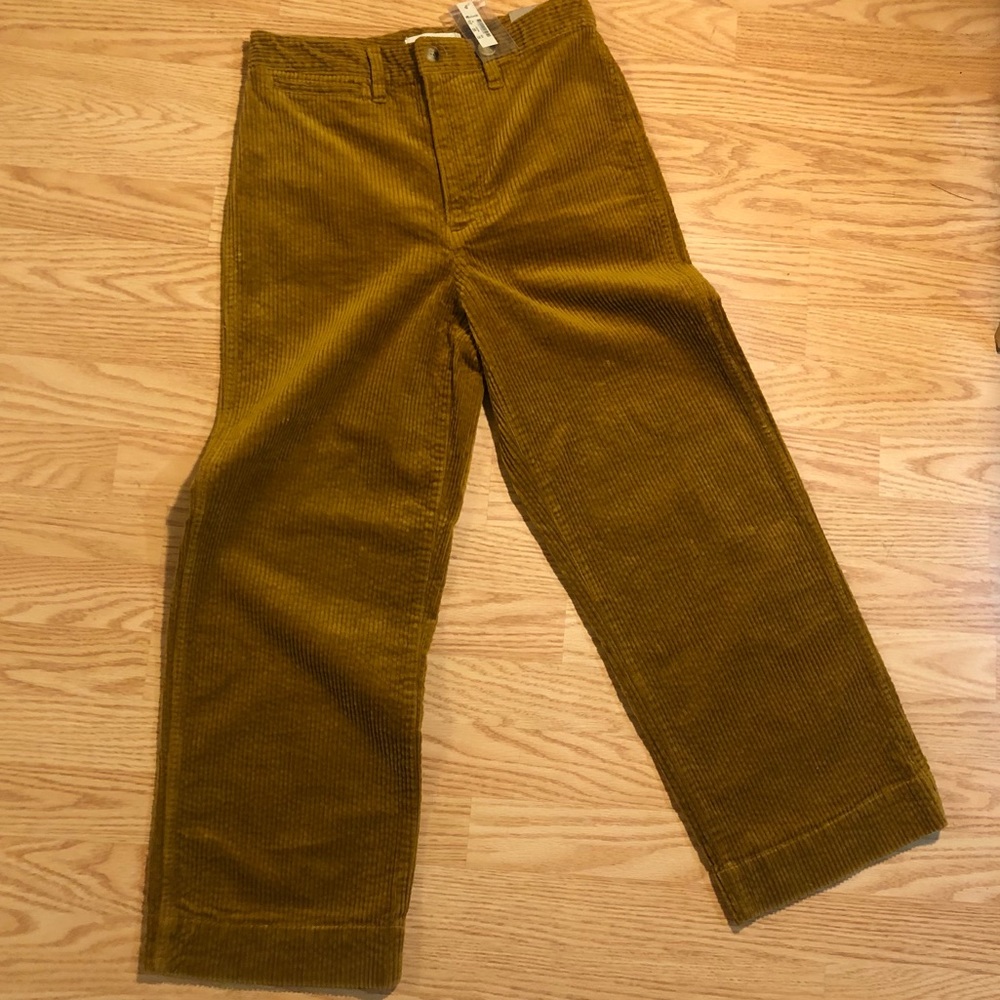 Madewell Slim Emmett wide legged cropped cords